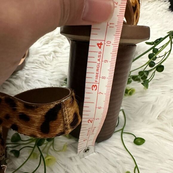 Gianni Bini Marilane Animal Print Dyed Fur Slingback Open toe Sandals sz 9M - Picture 12 of 12